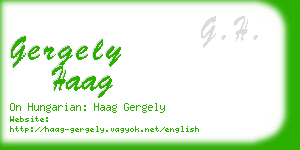 gergely haag business card